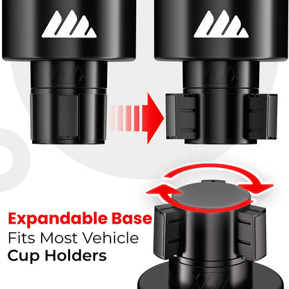Integral Ultimate Car Cup Holder Expander – Adjustable Base