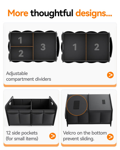 Homeve Waterproof Car Trunk Organizer Foldable